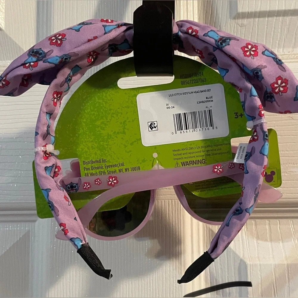 🔴‎ 3/$12 NWT Disney Stitch Sunglasses & Headband Set UV Protection Kids 3+
